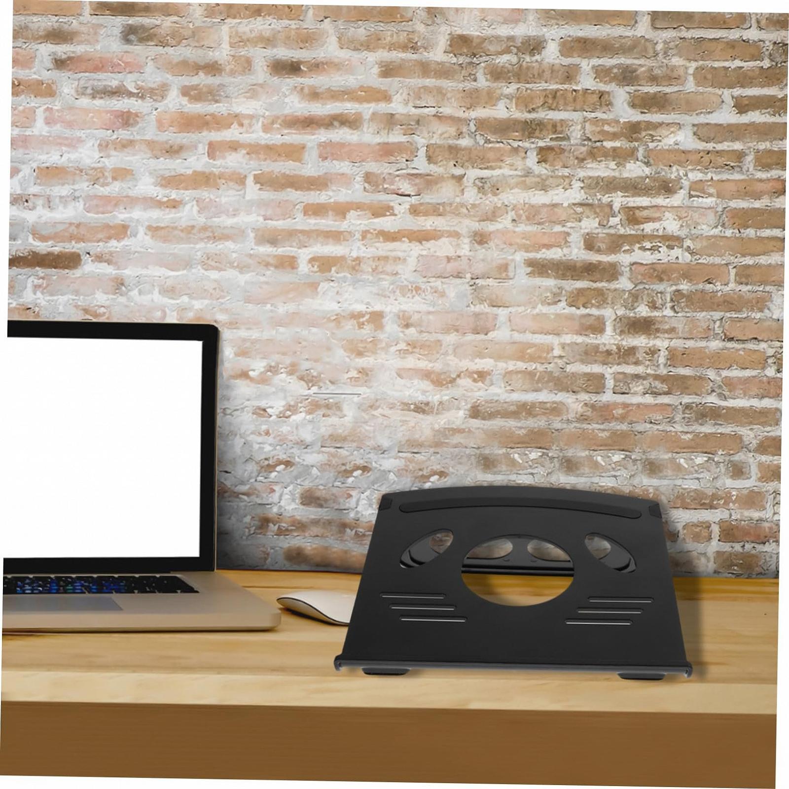 Підставка для ноутбука Gadpiparty, складана, компактна з функцією охолодження, ергономічна для полегшення болю в шиї, сумісна з ноутбуками та планшетами, міцний матеріал, чорна, фото №4 Підставка для ноутбука Gadpiparty, складана, компактна з функцією охолодження, ергономічна для полегшення болю в шиї, сумісна з ноутбуками та планшетами, міцний матеріал, чорна, фото №4