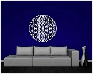 Наклейка на стіну Samunshi Flower of Life 20 x 20 см золотий металевий ефект synthetic.ua - Фото 1