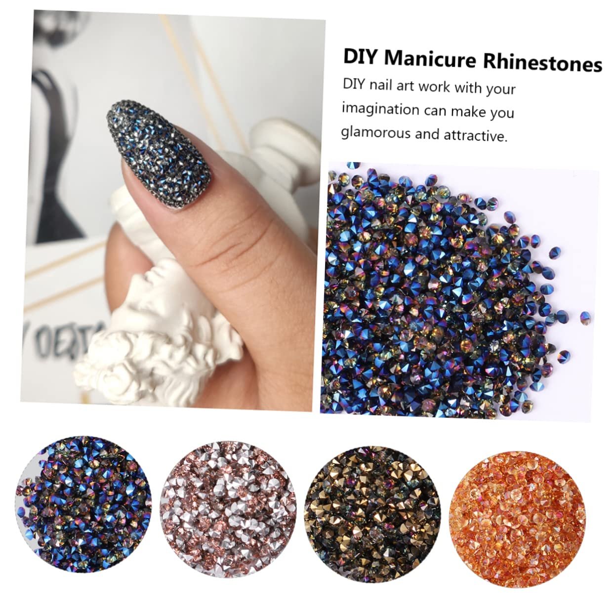 Бусины для ногтей FRCOLOR Микро хрустальные, 4 упаковки по 5760 штук, фото №3 Бусины для ногтей FRCOLOR Микро хрустальные, 4 упаковки по 5760 штук, фото №3
