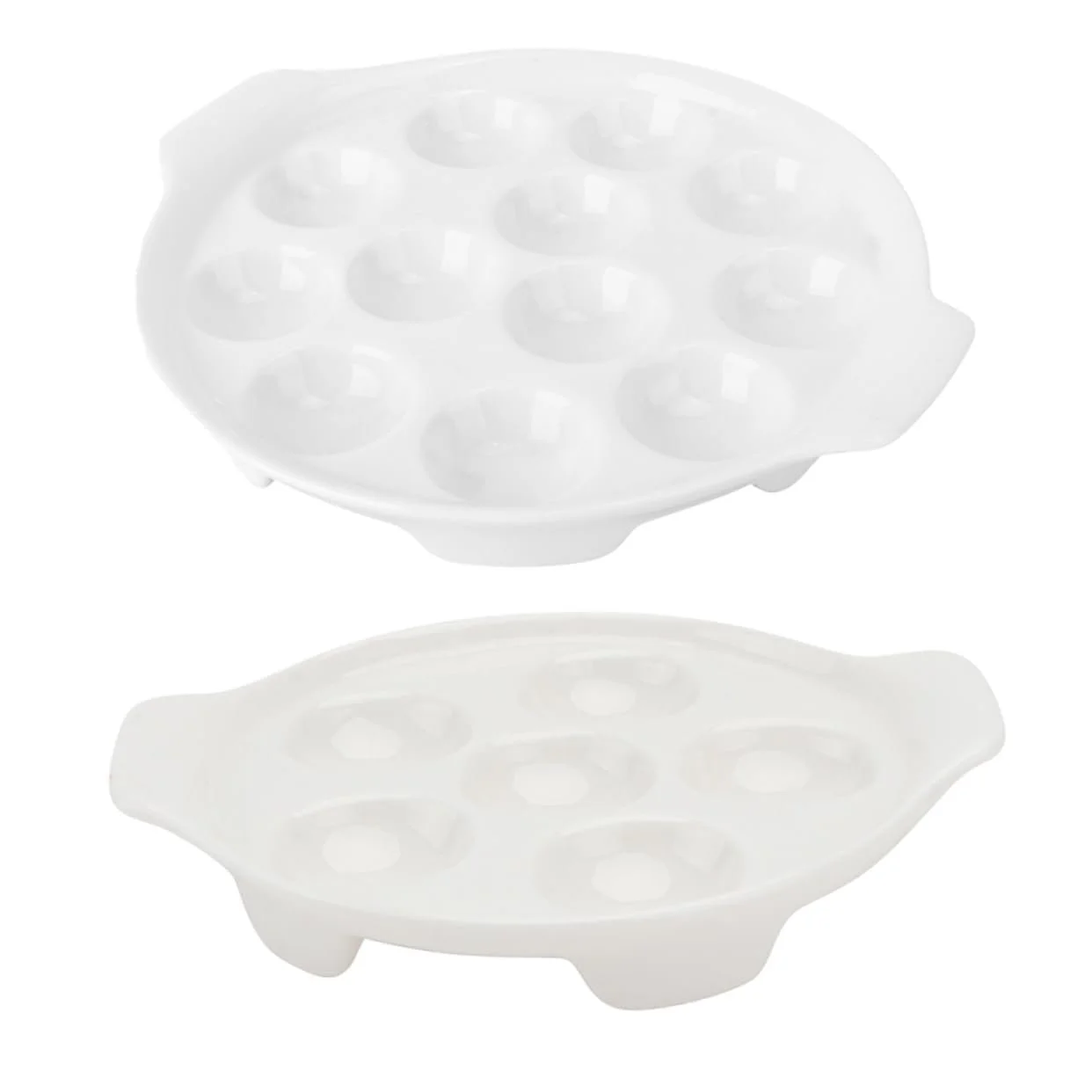 Форма для равликів VICASKY набір 2 шт. кераміка на 6 та 12 отворів біла, фото №1 Форма для равликів VICASKY набір 2 шт. кераміка на 6 та 12 отворів біла, фото №1