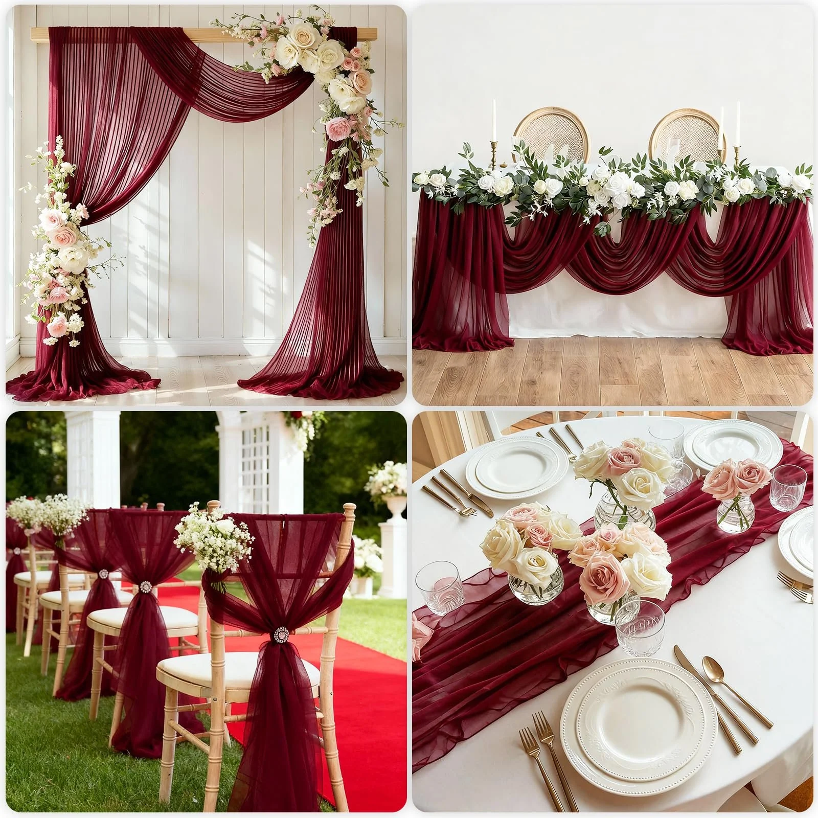 Набір доріжок на стіл Boho Cheesecloth Rustic 90 x 300 см (3 шт.) Бежевий, фото №5 Набір доріжок на стіл Boho Cheesecloth Rustic 90 x 300 см (3 шт.) Бежевий, фото №5