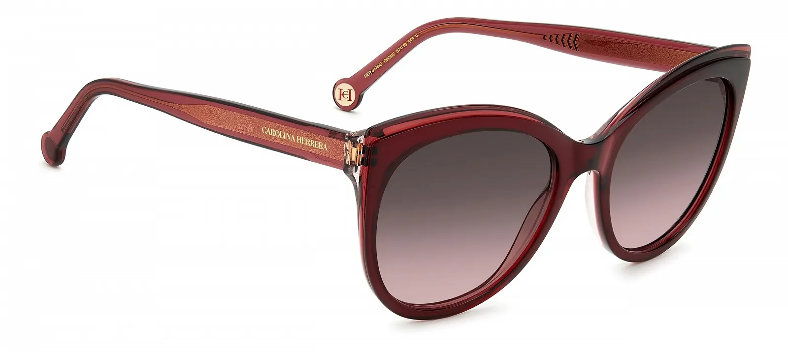 Солнцезащитные очки Carolina Herrera Unisex Her 0175/S 57/19/145 C8C/M2 Бордовый, фото №2