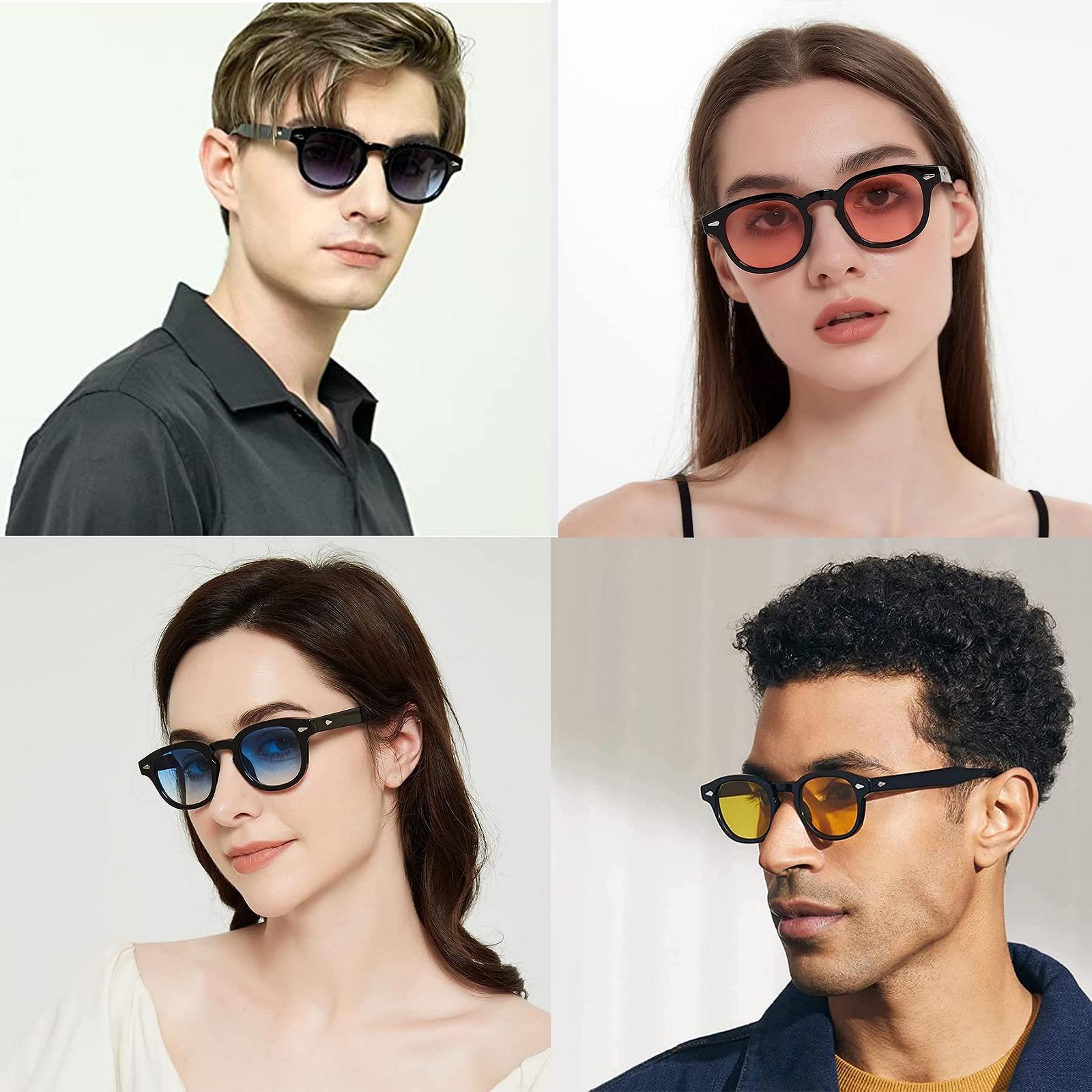 Сонцезахисні окуляри Круглі LHSDMOAT Retro Depp Style для чоловіків і жінок Вінтажні 70-х, захист UV400 для водіння, подорожей і активного відпочинку, фото №3 Сонцезахисні окуляри Круглі LHSDMOAT Retro Depp Style для чоловіків і жінок Вінтажні 70-х, захист UV400 для водіння, подорожей і активного відпочинку, фото №3