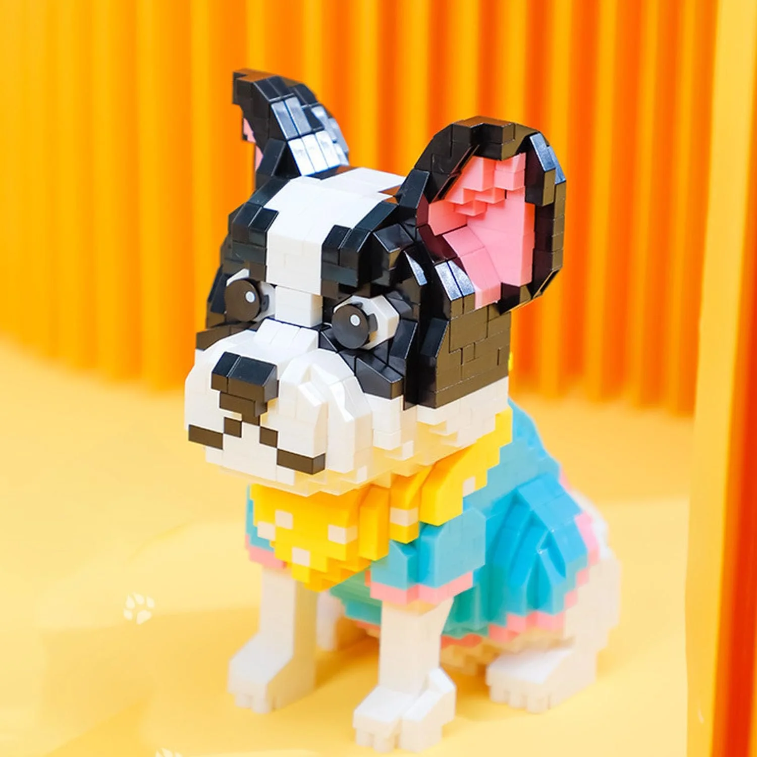 Мікроблоки для конструювання Милий песик YILETKC Французький бульдог 917 деталей, фото №4