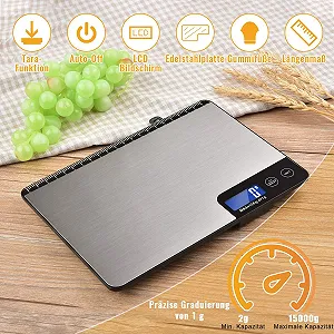 Кухонні ваги Diyife Professional Digital Electronic Scale 15 кг Stainless Steel ціна на synthetic.ua - Фото 1 Кухонні ваги Diyife Professional Digital Electronic Scale 15 кг Stainless Steel synthetic.ua - Фото 1