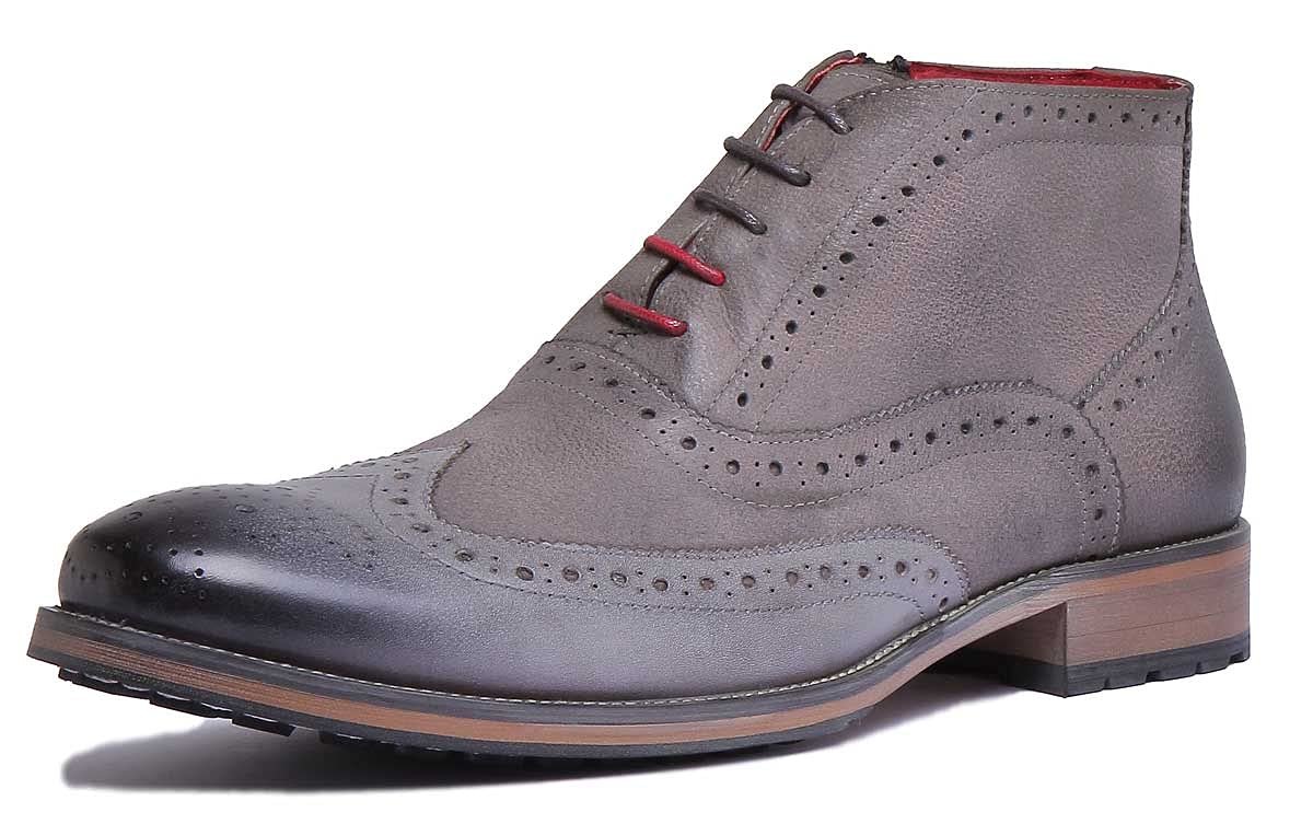 Челсі Justin Reece Rugged Brogue, сірий, фото №1