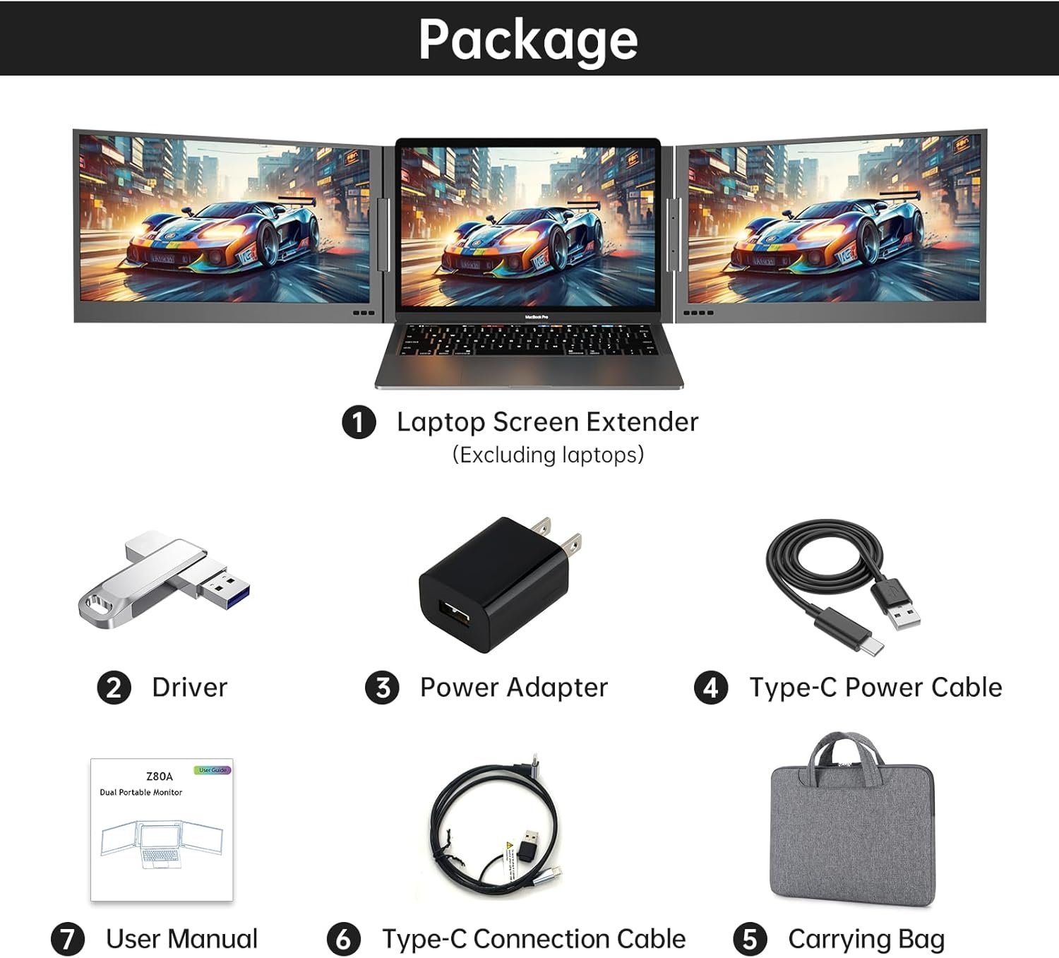 Монітор портативний 15.6" MT-VIKI Z80A Full HD IPS 60 Гц, фото №7