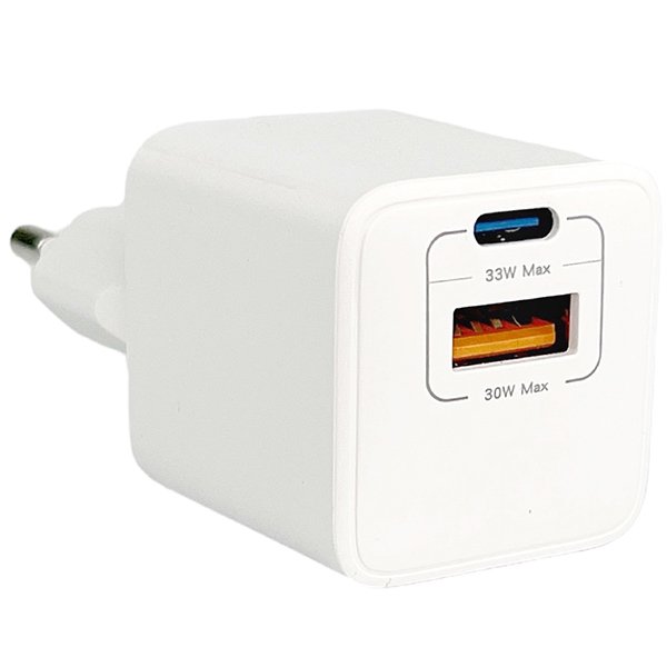 Швидка GaN зарядка 33W Remax RP-U26 PD+QC 1xType-c 1xUSB Білий, фото №3