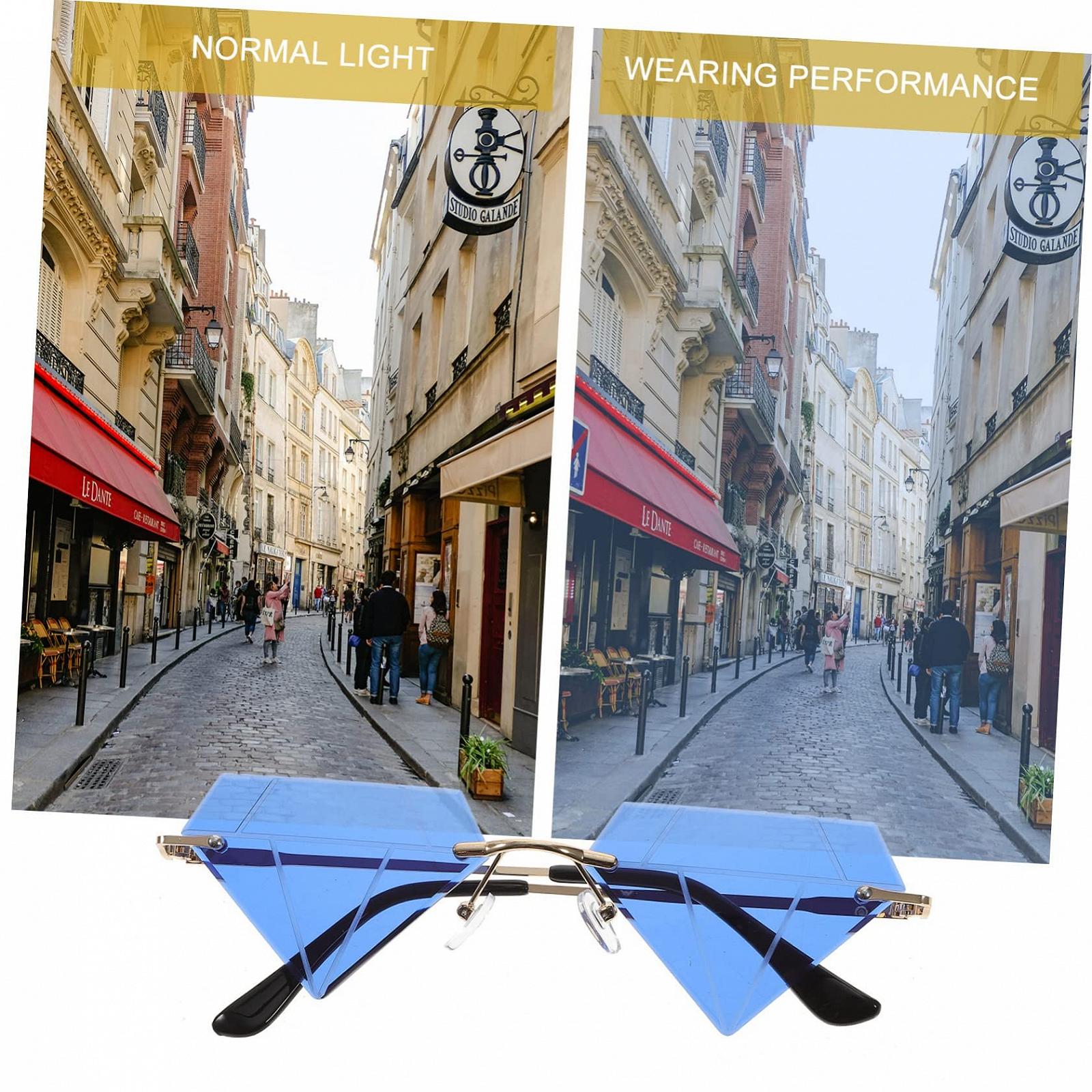 Сонцезахисні окуляри Діамант VALICLUD Без оправи Темно-синій, 2 пари, фото №4