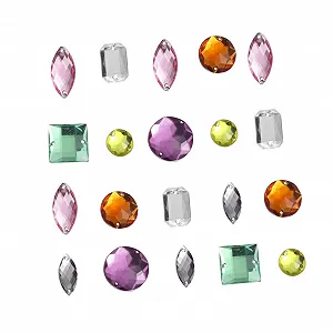 Стразы акриловые Healeved Разные формы 100 шт. Разноцветные - Фото 1