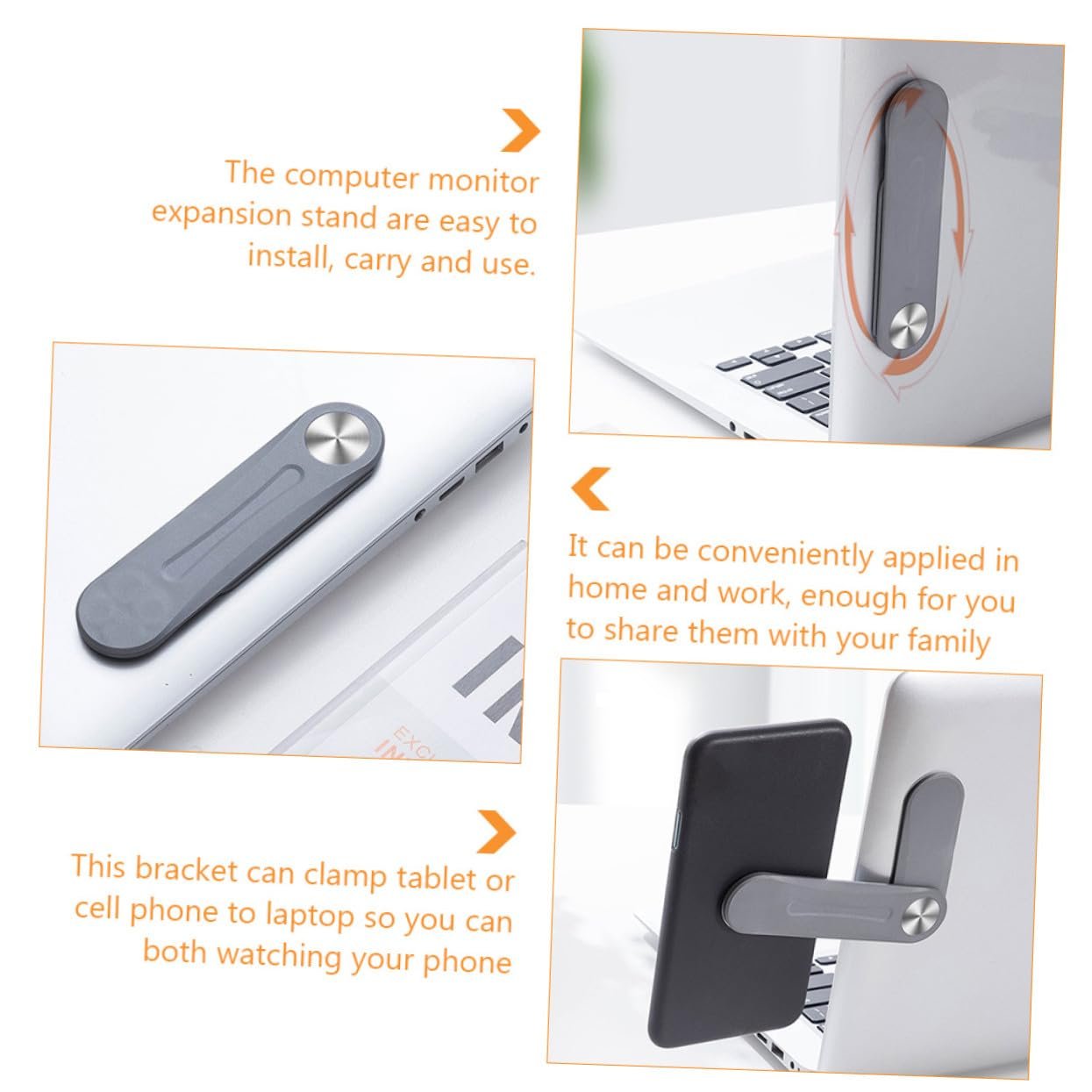 Портативная складная подставка для ноутбука и мобильного телефона из прочного материала, вращающаяся, простая в установке, практичная для работы и повседневного использования, совместима с, фото №2 Портативная складная подставка для ноутбука и мобильного телефона из прочного материала, вращающаяся, простая в установке, практичная для работы и повседневного использования, совместима с, фото №2