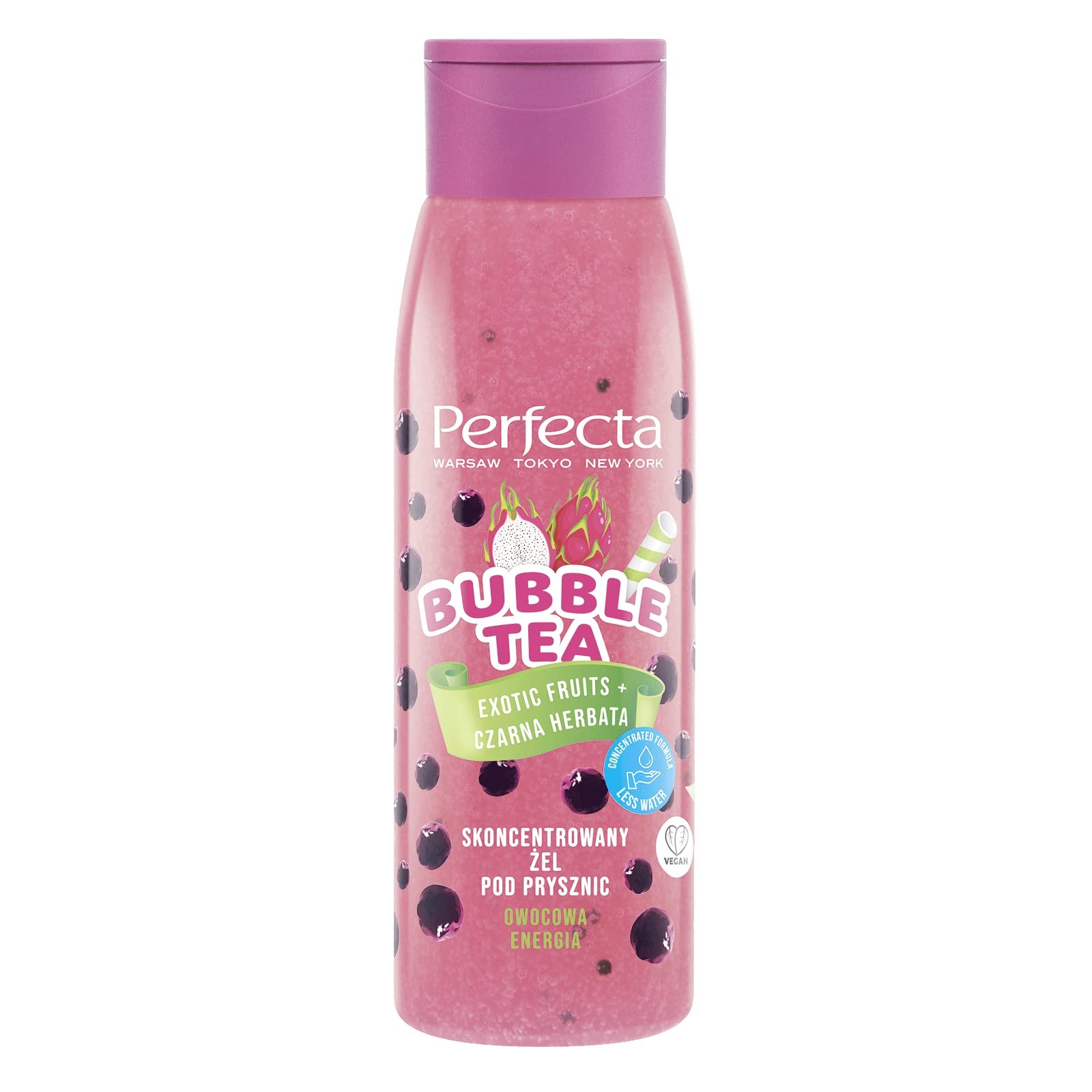 Гель для душу Perfecta Bubble Tea Concentrate Exotic Fruits + Black Tea, фото №1