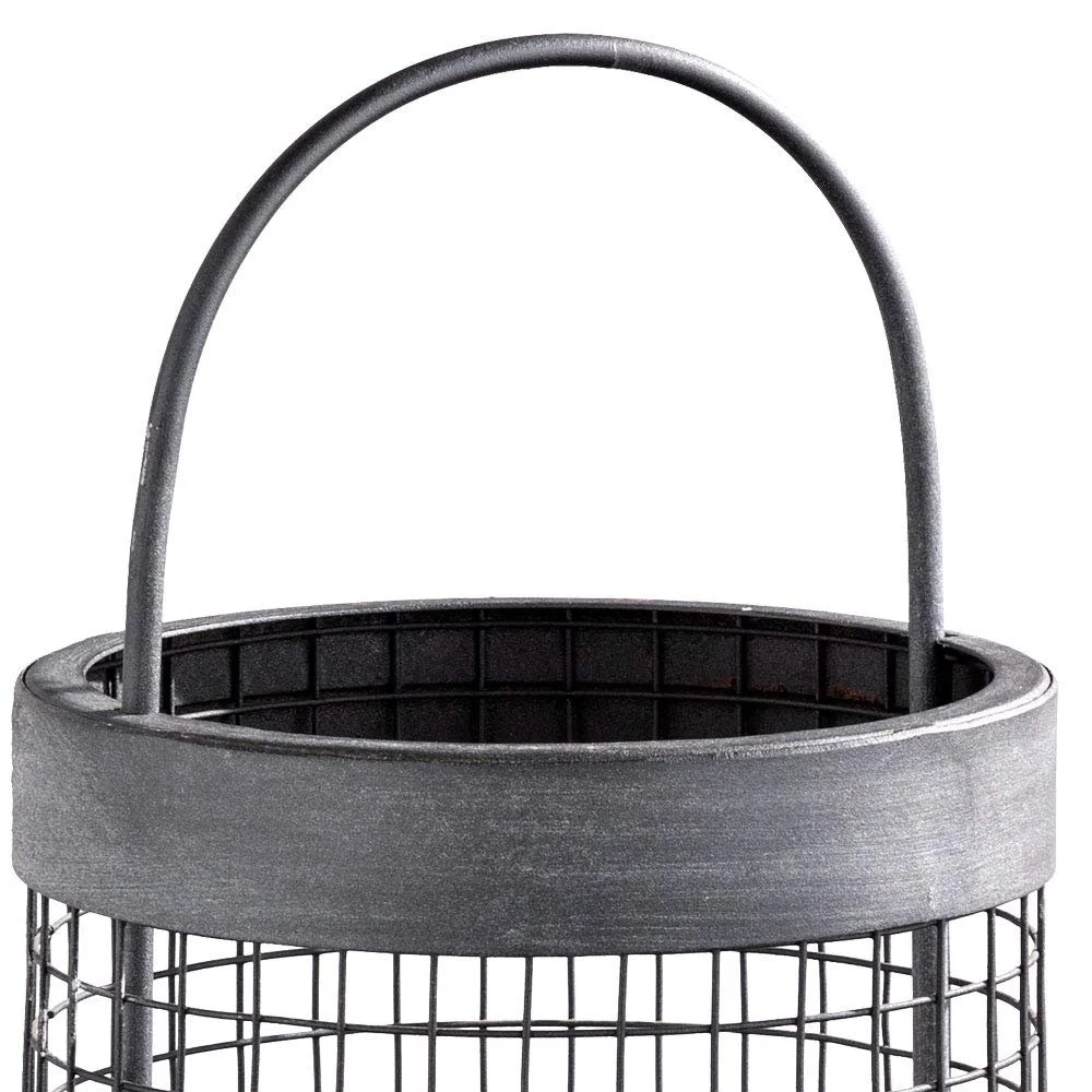 Настільна лампа etc-shop Vintage Grid декоративна металева E27 21.5x21.5x52 см Темно-сіра, фото №9