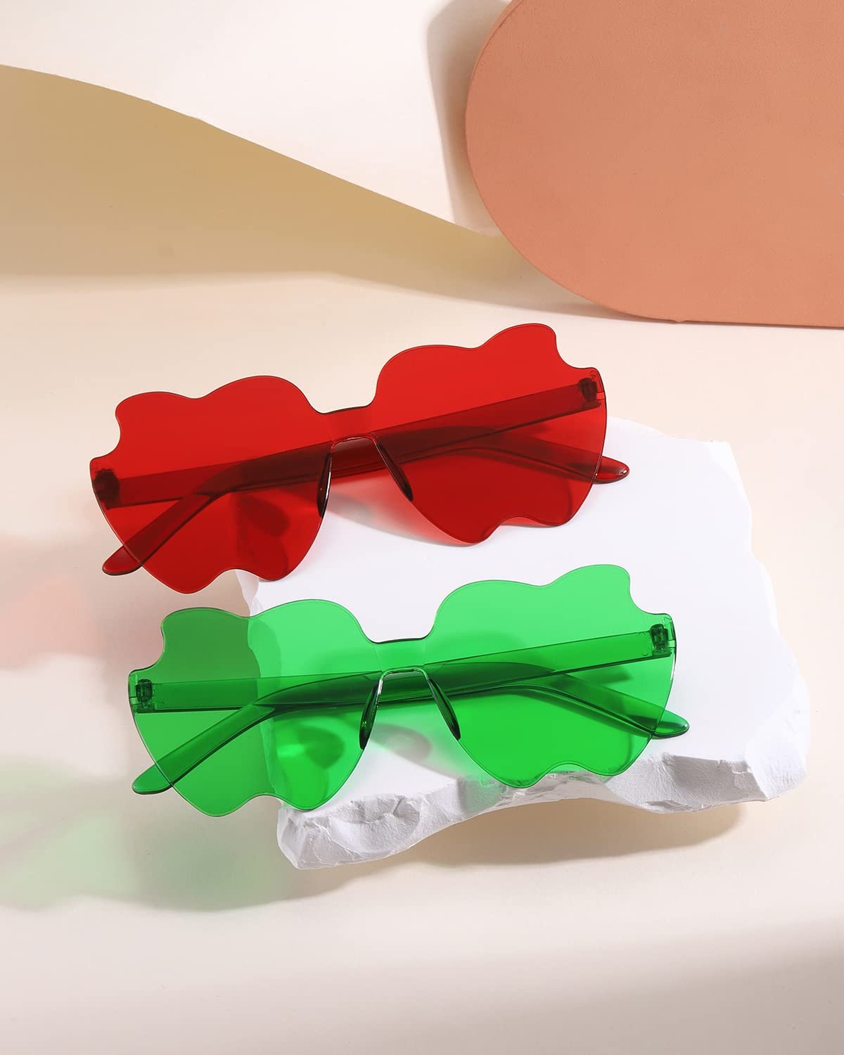 Сонцезахисні Окуляри Безоправні у Формі Яблука 14 пар Різнокольорові, фото №7 Сонцезахисні Окуляри Безоправні у Формі Яблука 14 пар Різнокольорові, фото №7