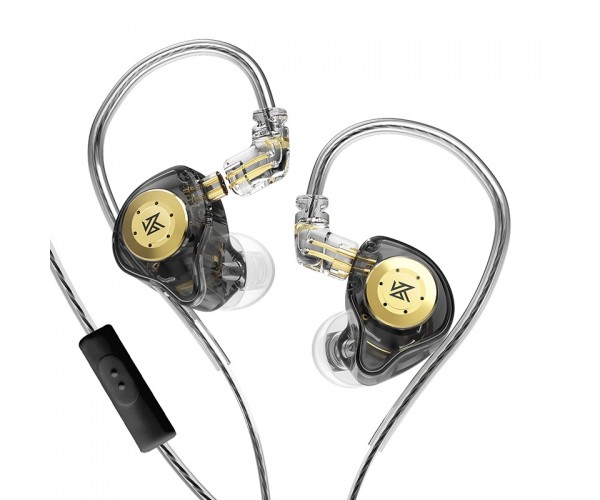 Вакуумні навушники KZ EDX Pro з подвійним динамічним випромінювачем Чорний, фото №1