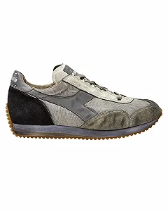 Кроссовки Diadora Heritage Equipe Dirty SW Evo Мужские Белые Холщовые - Фото 1