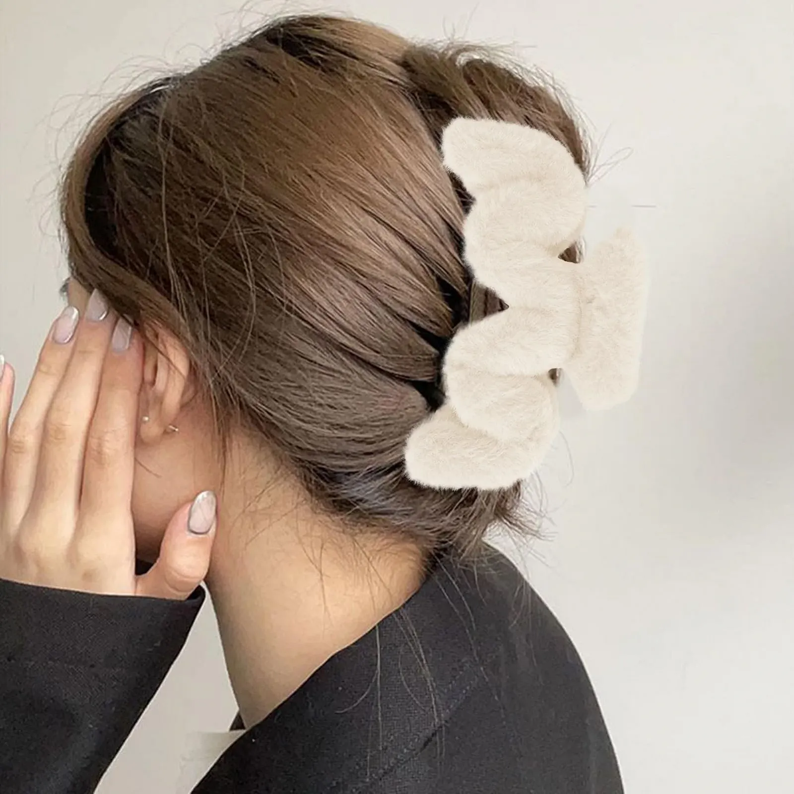 Заколка для волос Пушистая Волнистая Большая заколка для волос для густых длинных волос для женщин и девушек для ежедневного использования, фото №7 Заколка для волос Пушистая Волнистая Большая заколка для волос для густых длинных волос для женщин и девушек для ежедневного использования, фото №7