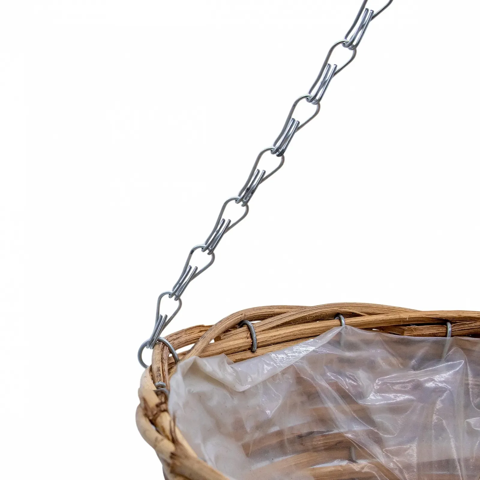 Кошик для рослин підвісний Spetebo 35 см плетений з верби з ланцюжком, фото №3 Кошик для рослин підвісний Spetebo 35 см плетений з верби з ланцюжком, фото №3