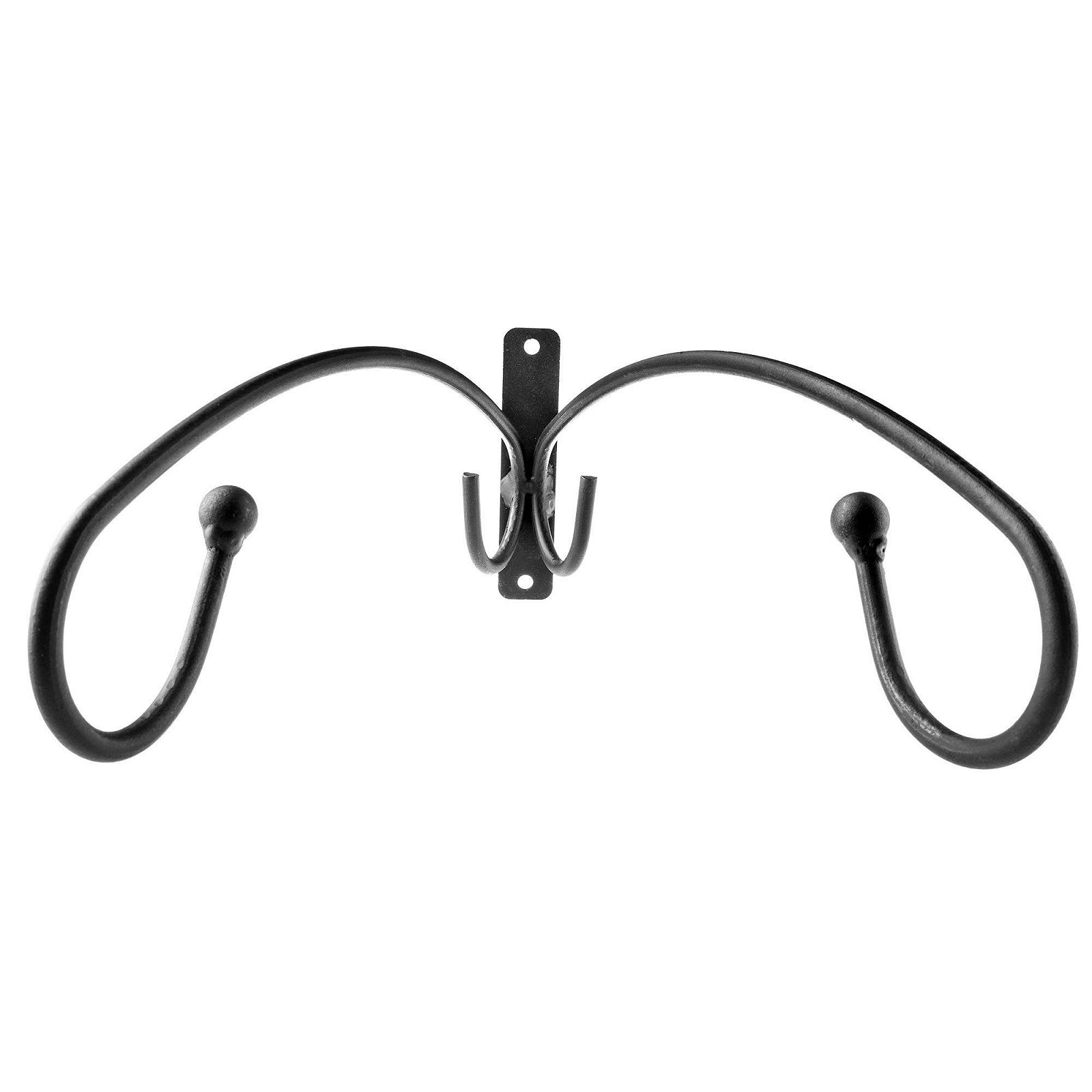 Гачок для квітів KADAX подвійний настінний сталевий Чорний, фото №3