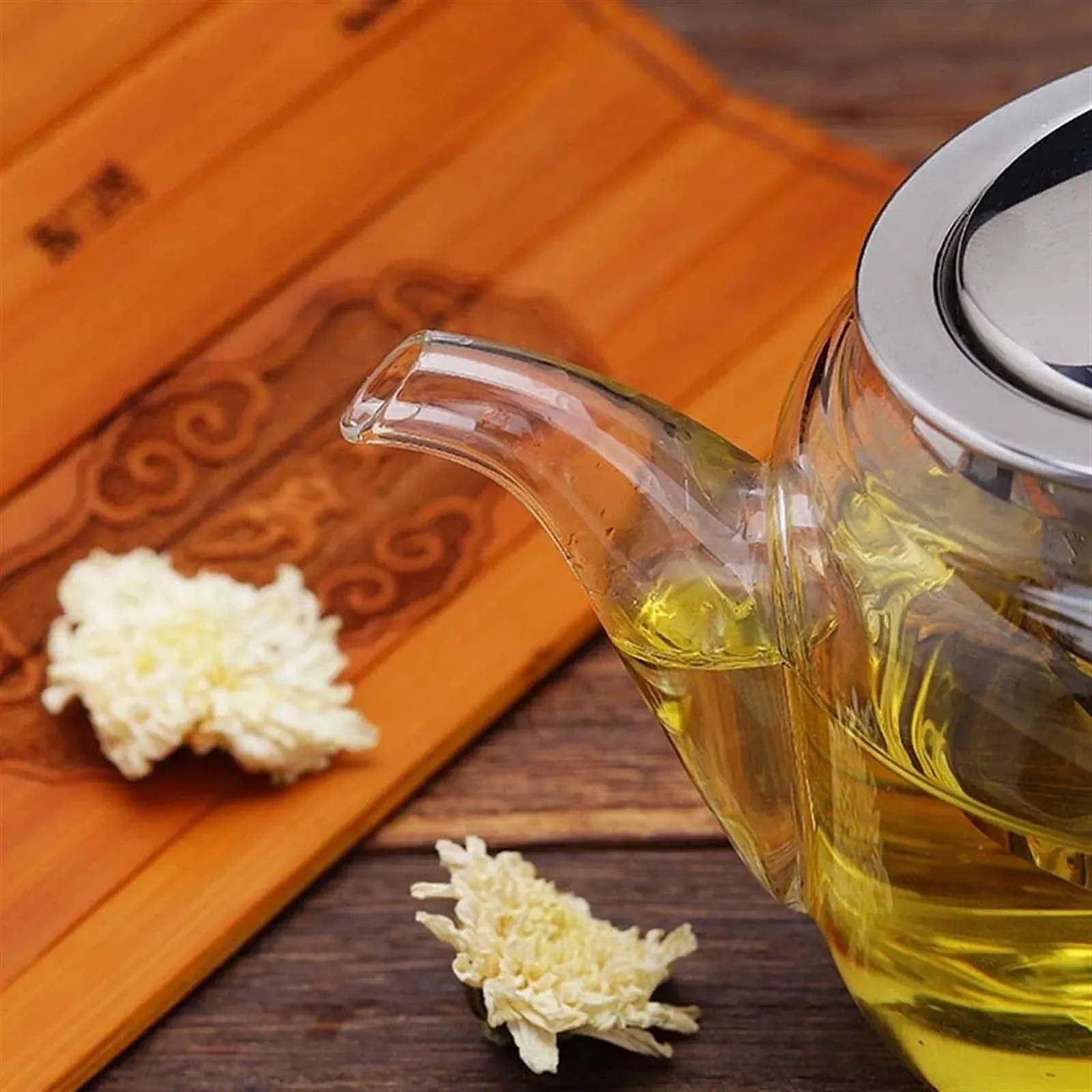 Чайник Стеклянный 300 мл Маленький Жаропрочный Съемный Фильтр Кофейник Прозрачный, фото №4