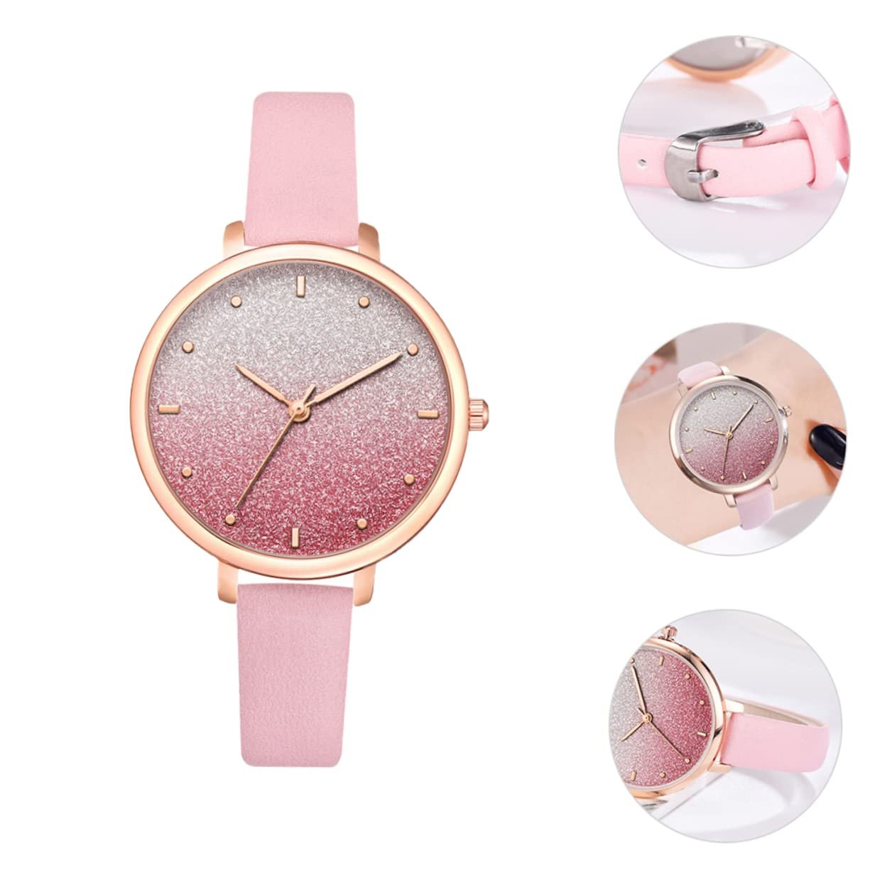 Женские Кварцевые Часы PartyKindom С Модным Ремнем PU Кожи Аналоговые Для Досуга и Вечеринок, фото №6 Женские Кварцевые Часы PartyKindom С Модным Ремнем PU Кожи Аналоговые Для Досуга и Вечеринок, фото №6