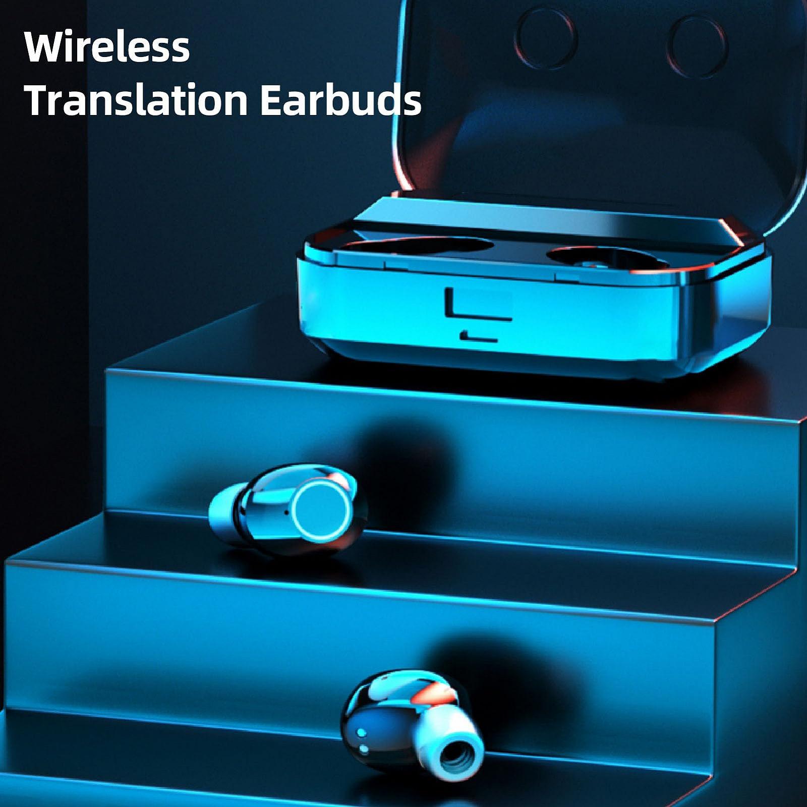 Навушники-перекладач BT, 144 мови перекладу, пристрій для перекладу мови з APP, для відтворення музики, дзвінків (чорний), фото №6