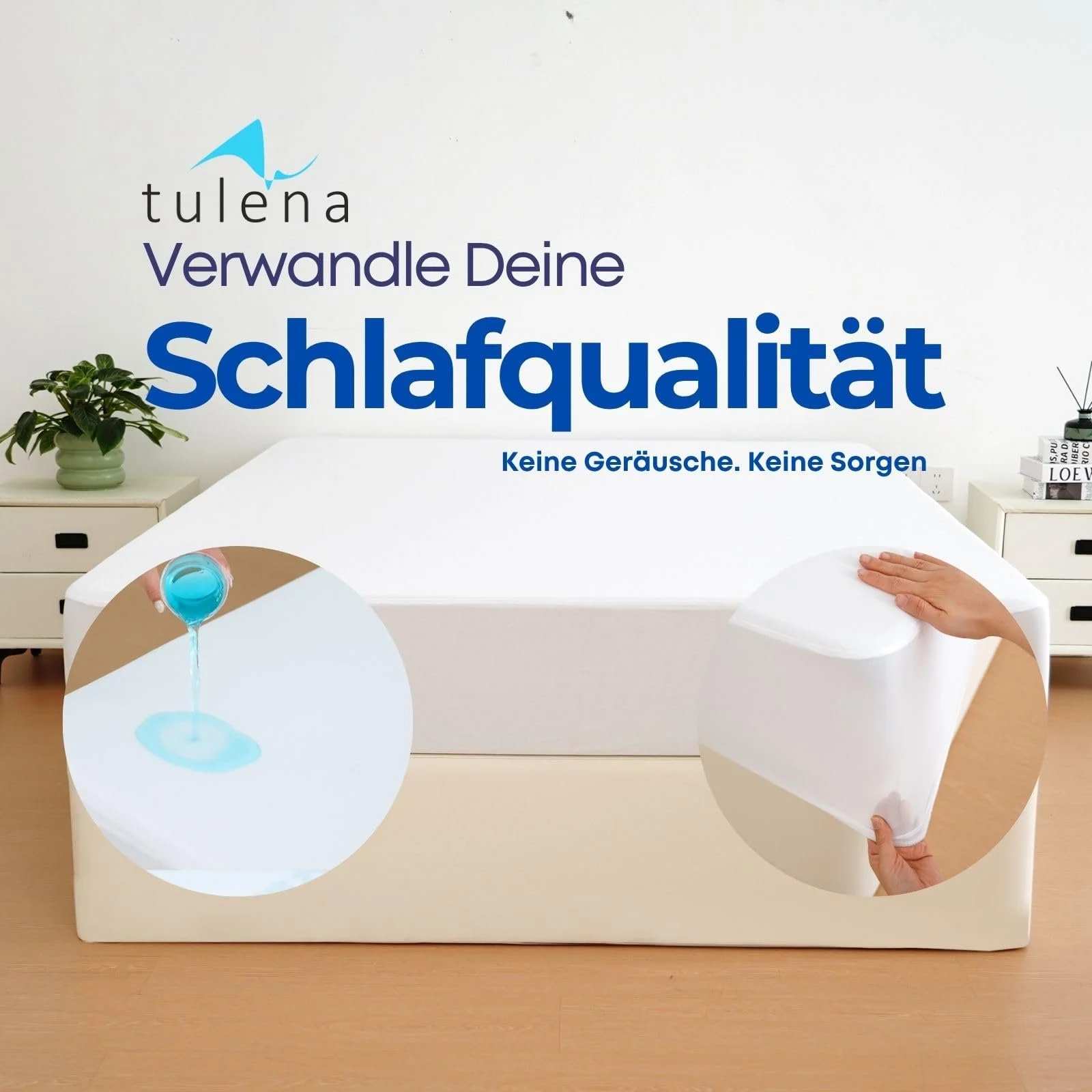 Наматрасник TULENA 140 x 200 см, простыня, 100% водонепроницаемый, фото №2