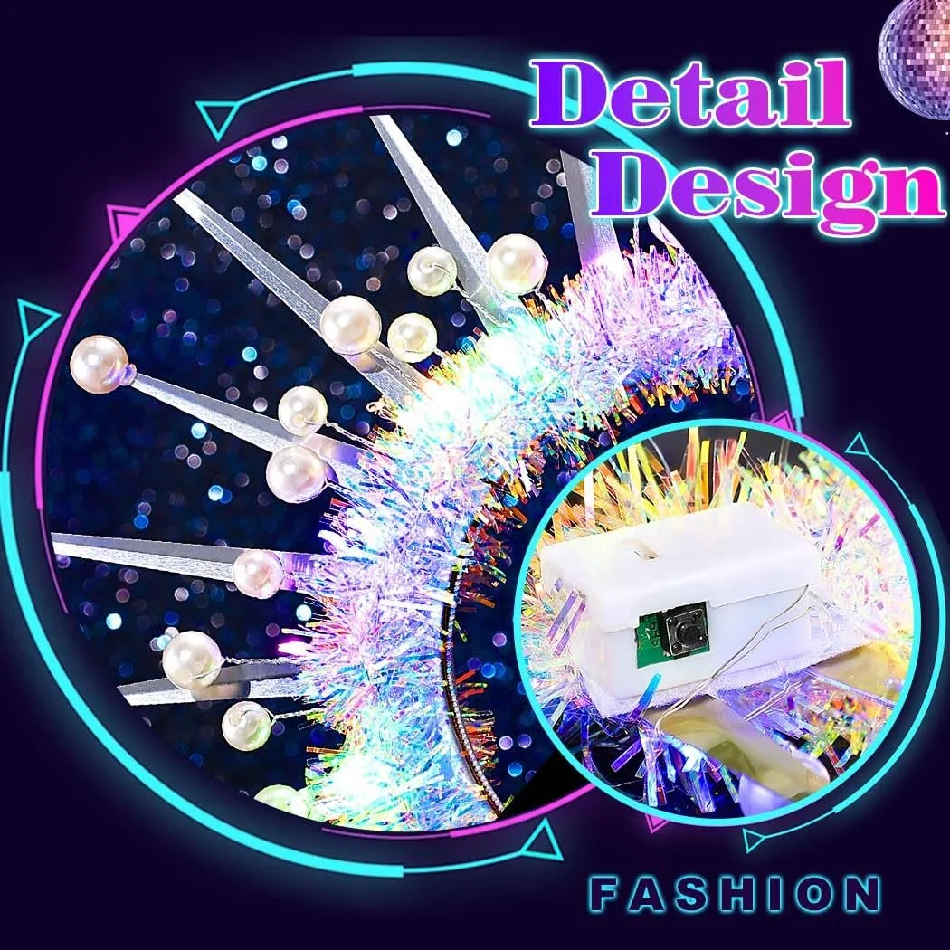 Обруч для волосся зі світлодіодними намистинами, фото №6