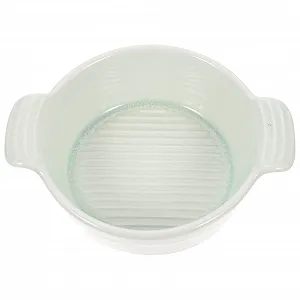 Форма для випікання Luxshiny керамічна кругла з двома ручками зелена - Фото 1