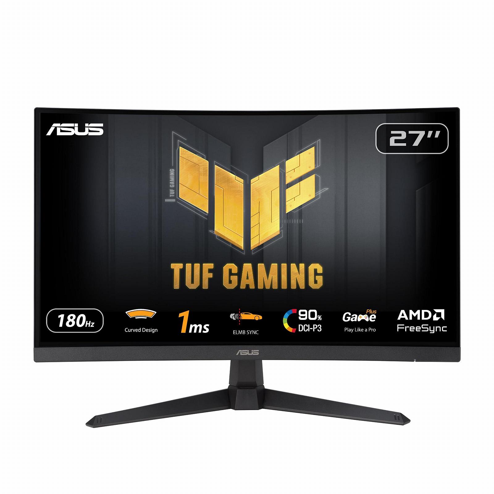 Монітор ASUS TUF Gaming VG27VQ3B 27 дюймів Full HD Curved, фото №1