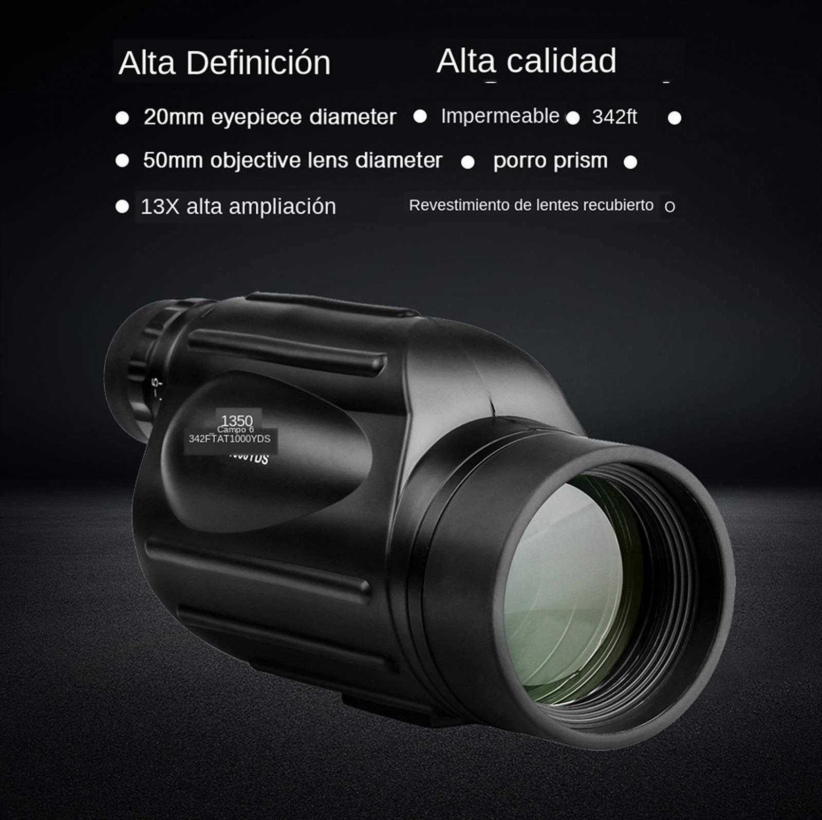 Монокуляр QHYTL 13x50 великий збільшення високої чіткості у комплекті з триногою чорний, фото №7