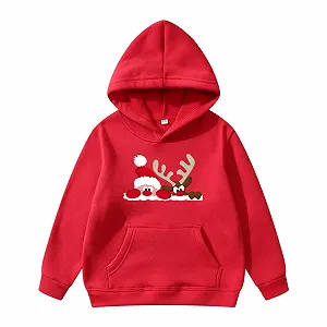 Новогодняя детская толстовка унисекс с карманом, детская флисовая толстовка, размер 146 - Фото 1