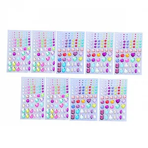 Стразы Lurrose для лица, ногтей, акриловых ногтей, детские наклейки стразы, 10 листов synthetic.ua - Фото 1