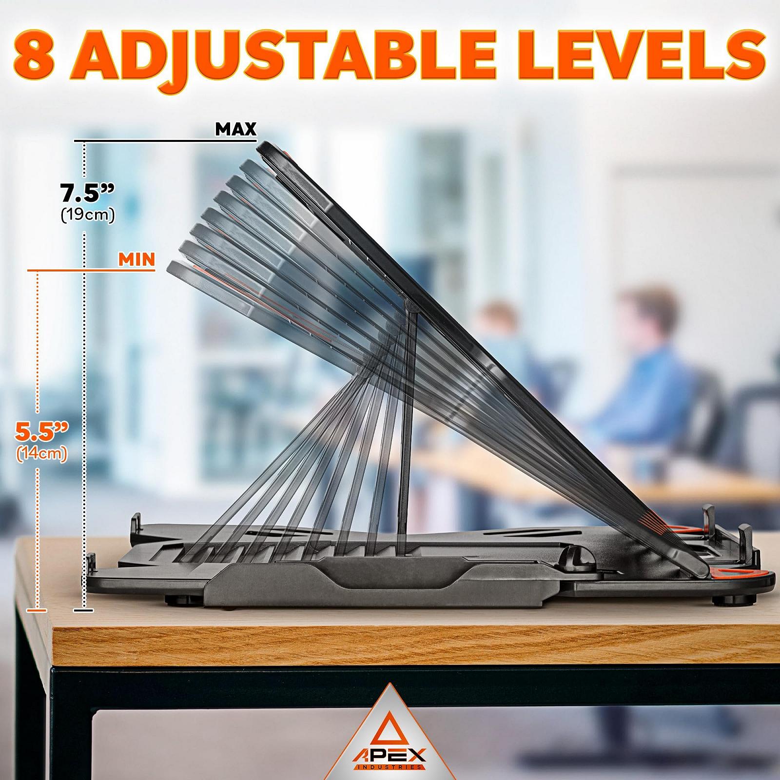 Подставка для ноутбука с держателем для телефона 360
Регулируемая подставка для ноутбука Совместима с 13"-17" ноутбуками и MacBook, фото №4