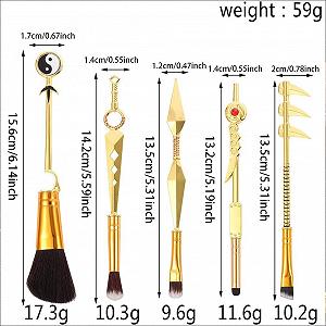 Набор кистей для макияжа Gobbuy Professional Cosmetic Make Up Brush Japanese Anime Naruto, 5 шт. synthetic.ua - Фото 1