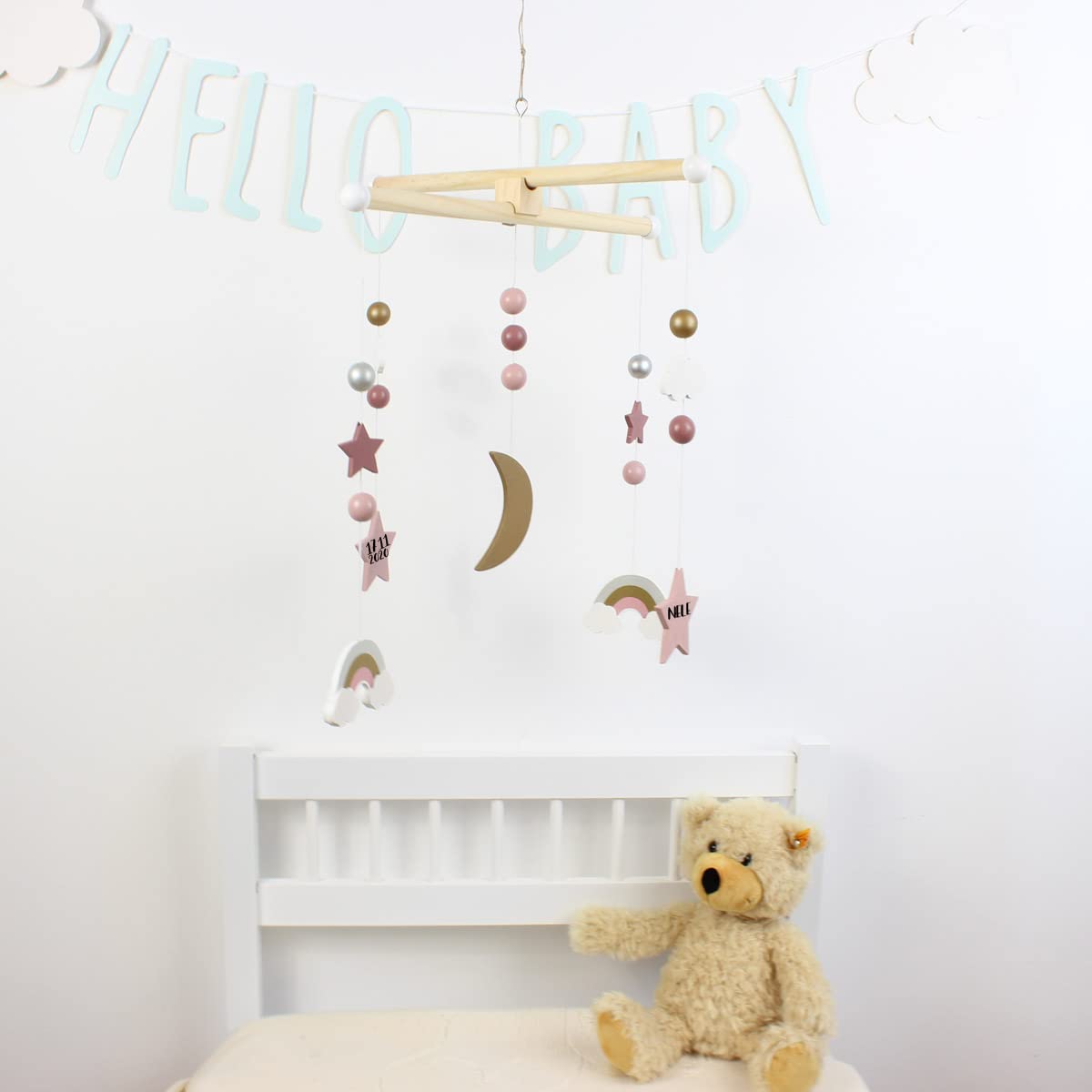 Мобиль JaBaDaBaDo Rainbow and Stars деревянный, фото №2 Мобиль JaBaDaBaDo Rainbow and Stars деревянный, фото №2