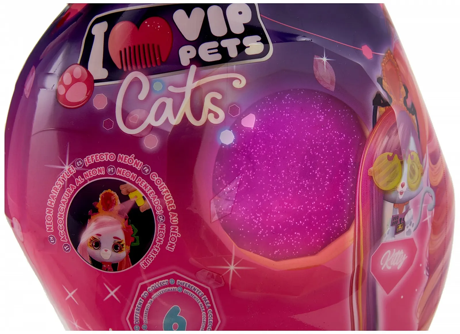 Кукла VIP PETS Kitty Коллекционная с Кошачьей Головой Длинные Волосы для Стайлинга и Украшения с Ювелирными Изделиями Игрушка Подарок для Девочек и Мальчиков 3+ Лет, фото №3