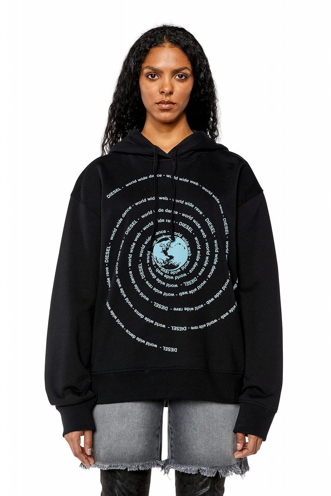 Женская Толстовка Diesel F-maxinne-Hood с круглым вырезом, фото №4