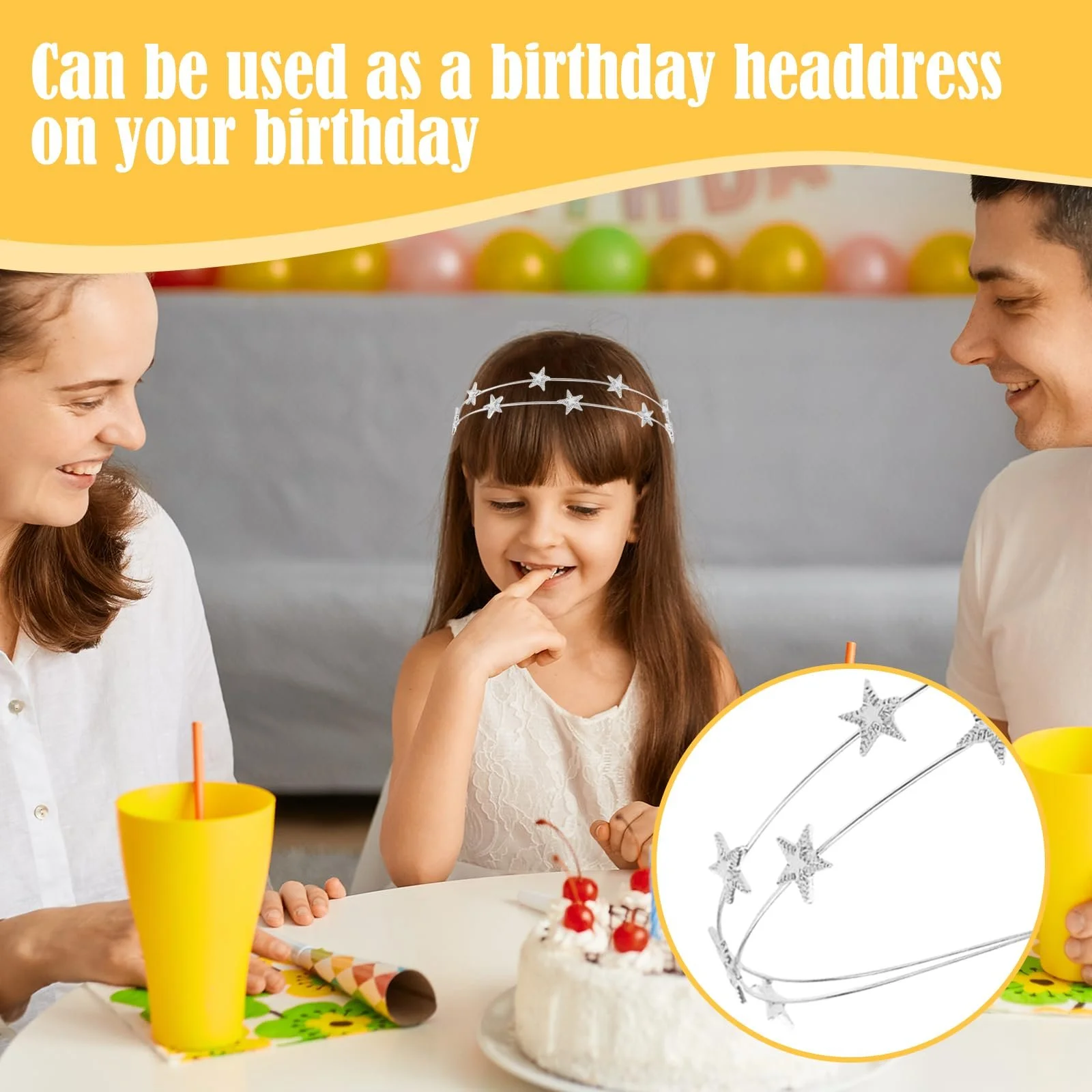 Обруч для волосся 2 Star для дівчаток, фото №4