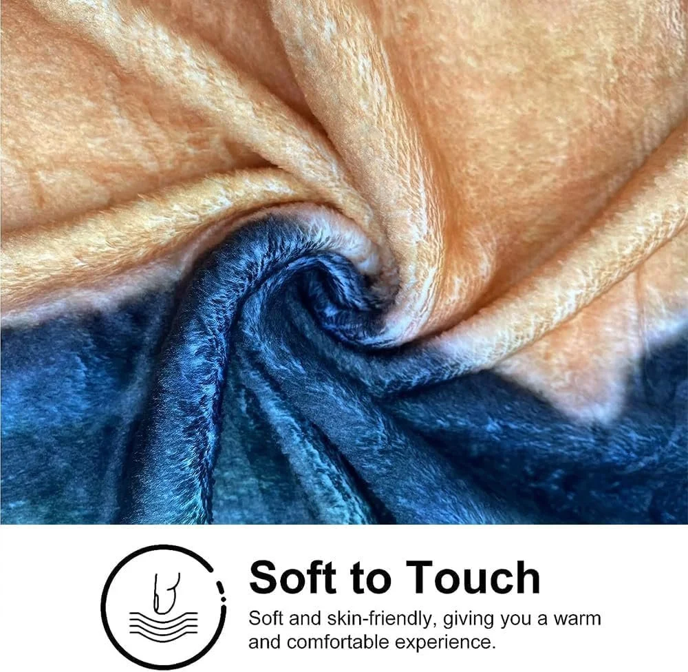 Покривало FANSU Фланелева 3D Друк Мікрофібра М'яка Тепла Плюшева для дивана та ліжка (150 x 100 см), фото №3