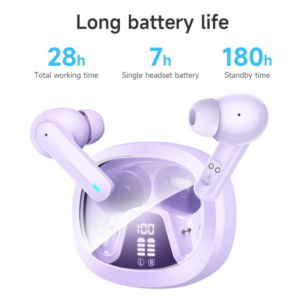 Наушники HOCO EQ6 Shadow TWS |BT5.3, 40/320mAh, 7h purple, фото №2