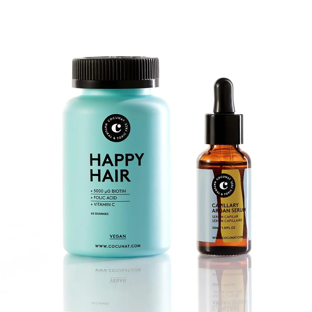 Вітаміни для волосся Cocunat Happy Hair + Сироватка для волосся, фото №1