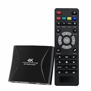 Медіаплеєр ZUMKUNM 4K Ultra HD для USB-накопичувачів і карт MicroSD, з 4K HDMI та аналоговим AV, цифровий дисплей, автоматичне відтворення, відновлення та повторення, H.265 Відео, музика, фотографії - Фото 1