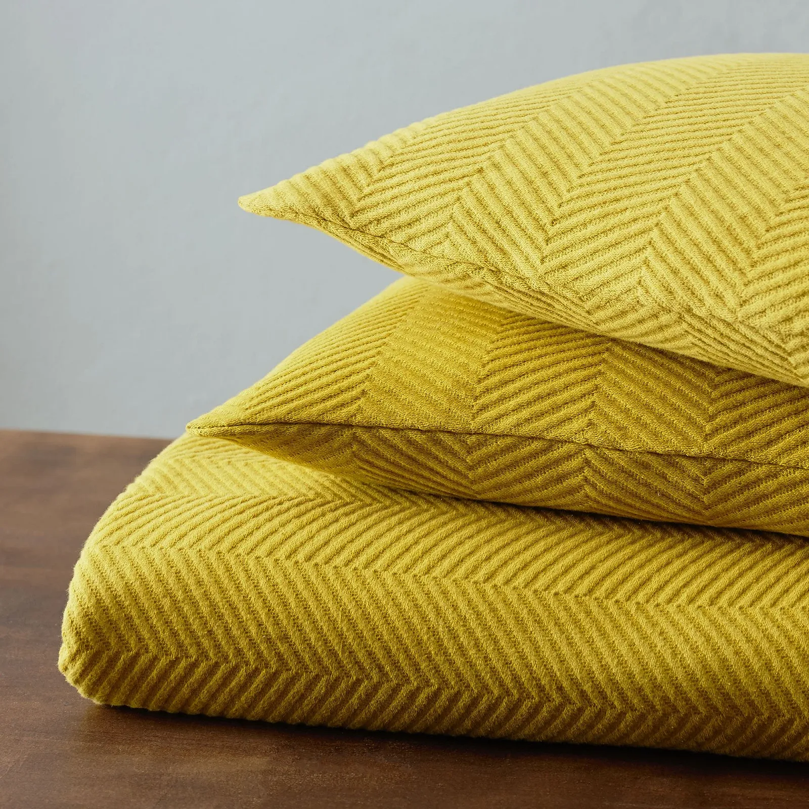 Покривало Бавовняне Urbanara Lixa Гірчично-жовтий, 275 x 265 см, фото №7