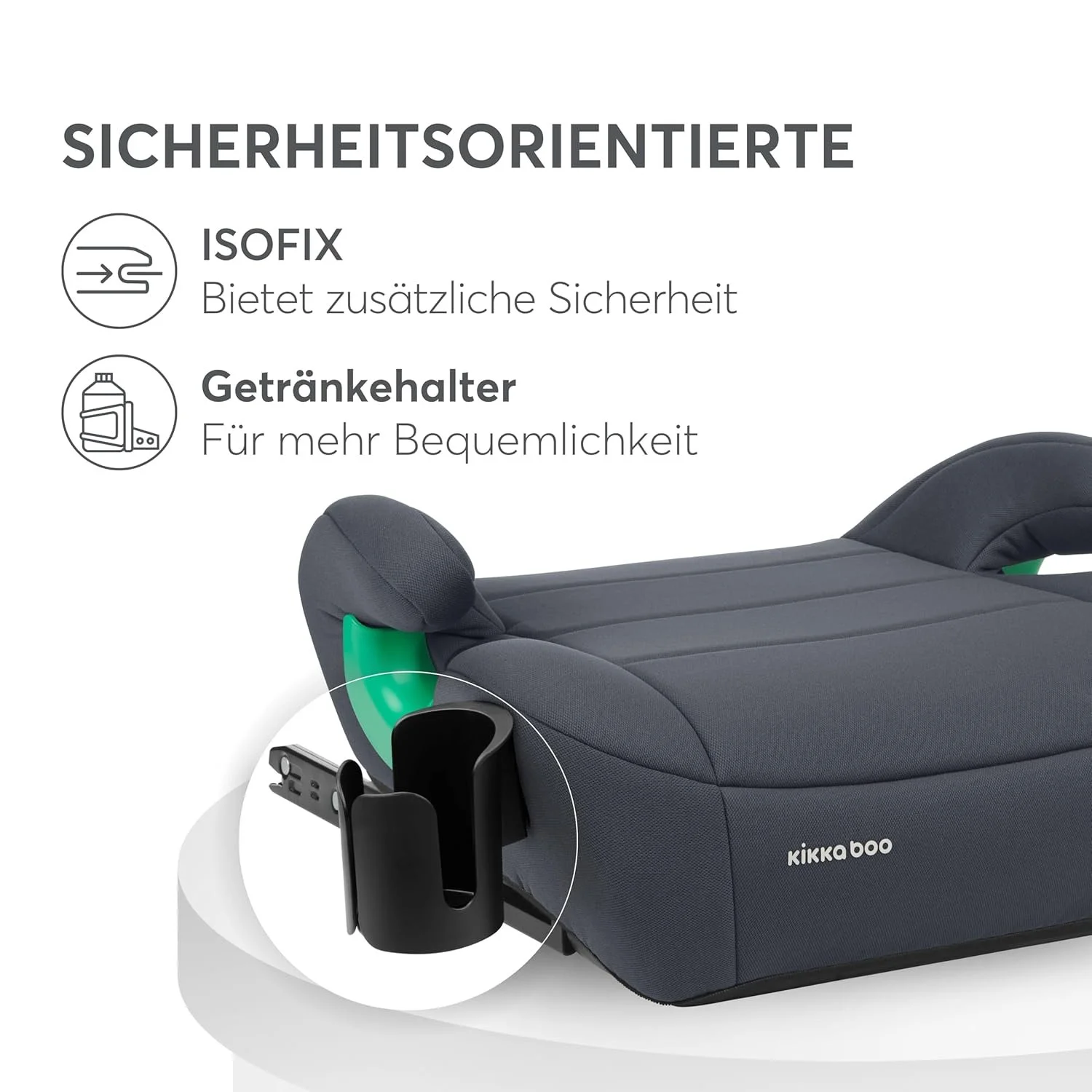 Детское автокресло Kikka Boo i-Pop / 22–36 кг / 7–12 лет / Серый, фото №8