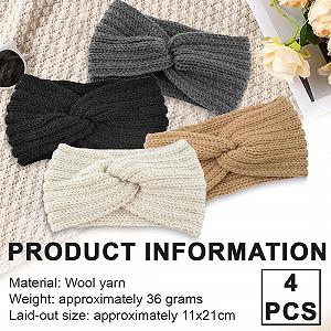 Пов'язка на голову Вузол Зимова В'язана synthetic.ua - Фото 1