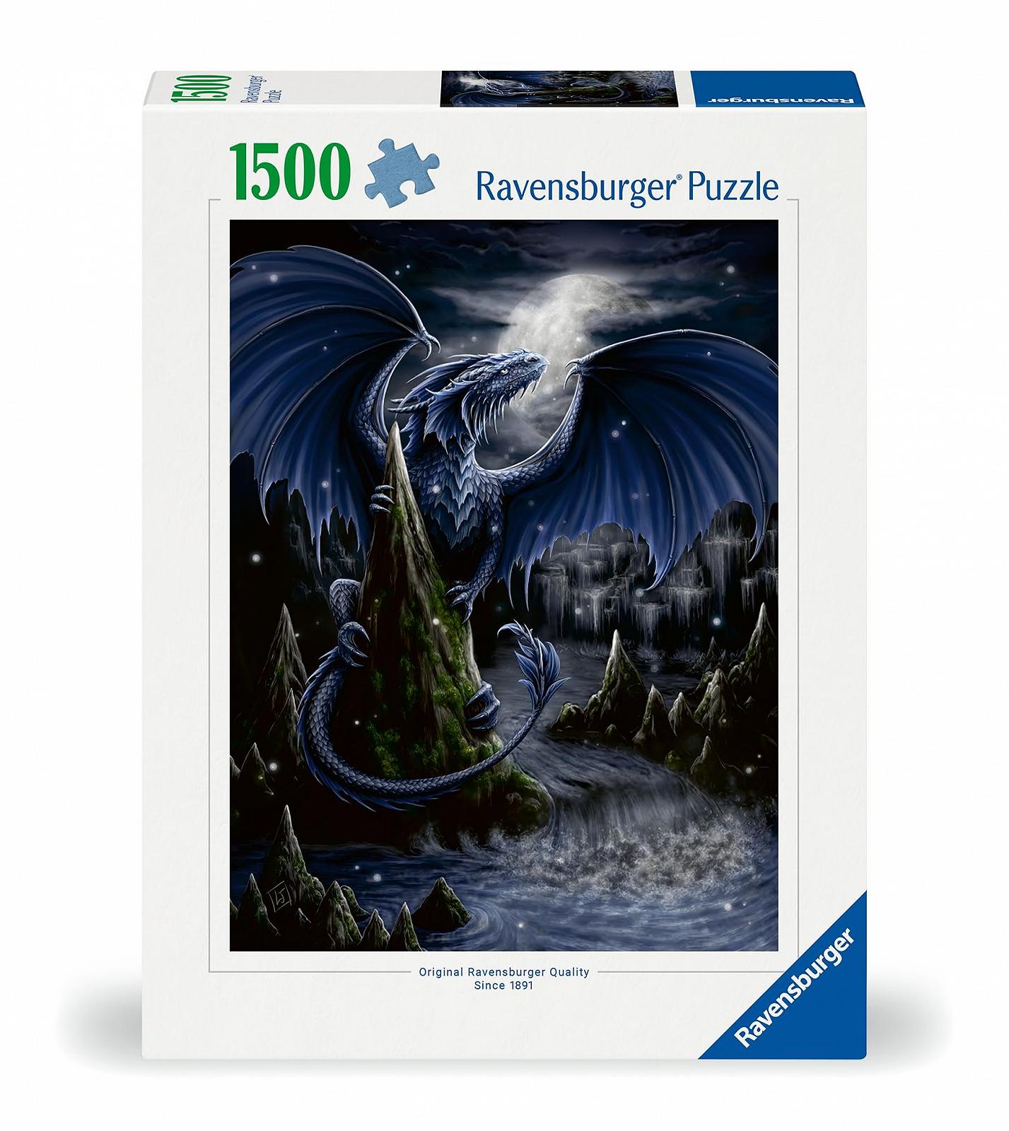 Пазл Ravensburger Черно-синий дракон 12000731 1500 деталей Фэнтези, фото №2