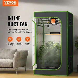 Канальный вентилятор VEVOR VV-GDFJ-EC4 / 4" / EC-Мотор / 348 м³/ч / 2900 об/мин / 200 Па / Черный synthetic.ua - Фото 1