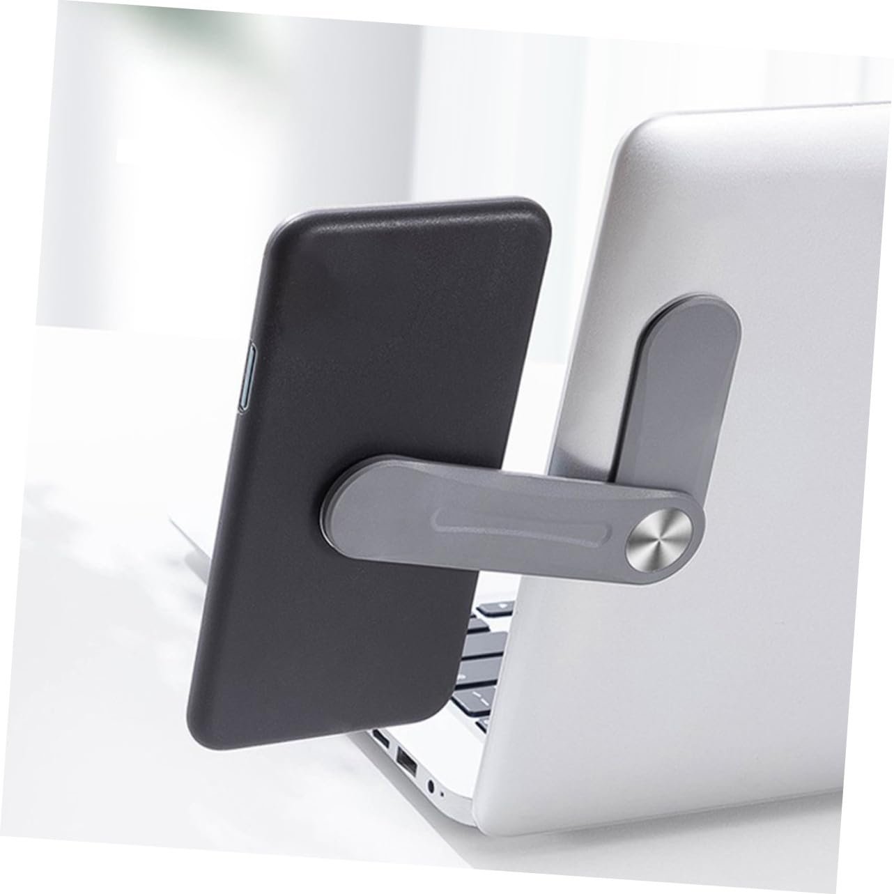 Портативная складная подставка для ноутбука и мобильного телефона из прочного материала, вращающаяся, простая в установке, практичная для работы и повседневного использования, совместима с, фото №5 Портативная складная подставка для ноутбука и мобильного телефона из прочного материала, вращающаяся, простая в установке, практичная для работы и повседневного использования, совместима с, фото №5