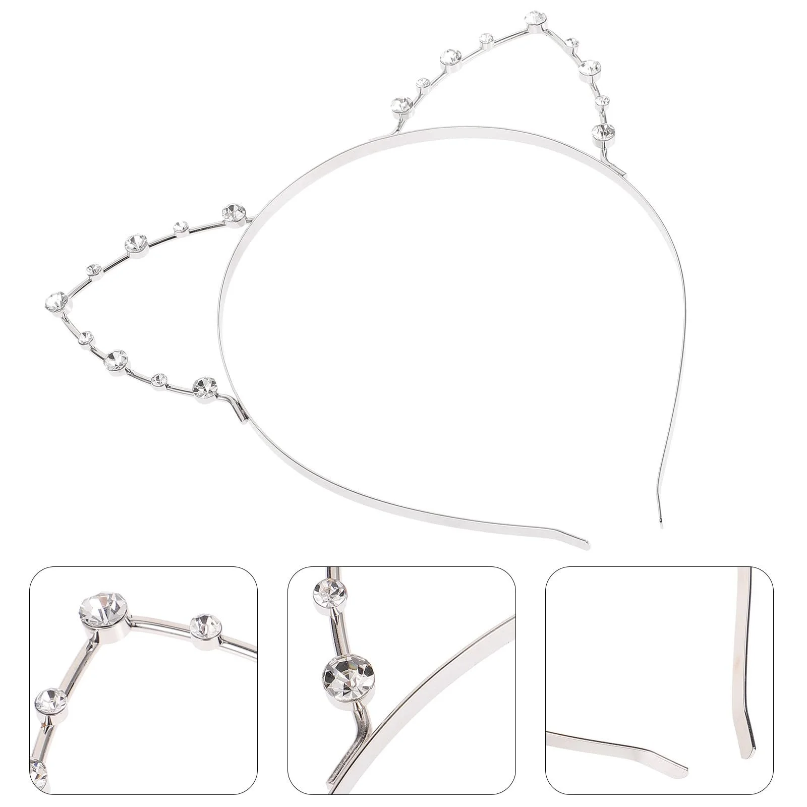 Обруч Вушка кота Rosenice зі стразами для вечірки-маскараду, Різдва, фото №9